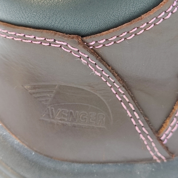 AVENGER Women's Composite Toe Waterproof Framer Boots Brown/Lilac Size US 8.5 - Picture 9 of 13